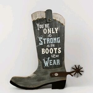 Home Decor Wooden Cowboy‎ Boot Decoration For Wall Rustic Western Picture